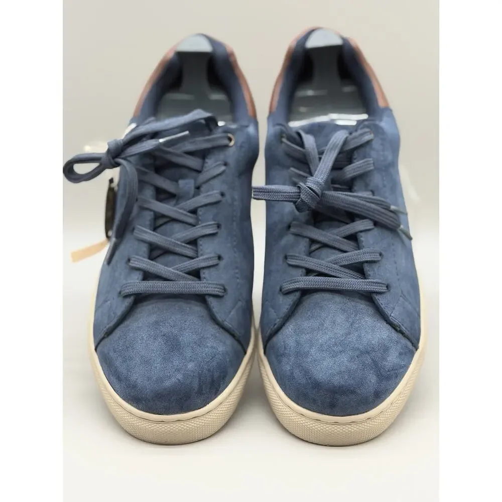 William Rast Luke Men’s 10M Blue Faux Suede Low Top Casual Sneakers New
